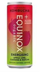 Equinox+ Organic Apple & Lime Energising Kombucha 250ml can - Pack of 12