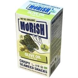 Morish Snacks Organic Olive Oil Seaweed Snacks 5x4g