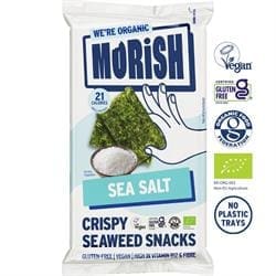 Morish Snacks Organic Sea Salt Seaweed Snacks 4g - Pack of 20
