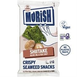 Morish Snacks Crispy Shiitake Seaweed Snacks 4g - Pack of 20