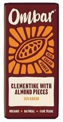 Ombar Clementine with Almond Pieces Chocolate Bar 70g