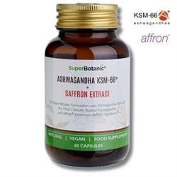 Ashwagandha KSM-66 and Affron Saffron Extract 60 Capsules