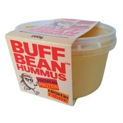 Beantastic Buff Bean Hummus: 20g protein and 20g fibre per 200g.