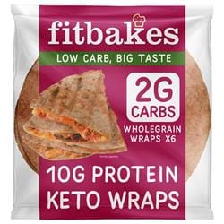 Fitbakes Keto 10G Protein Wholemeal Wraps 50g