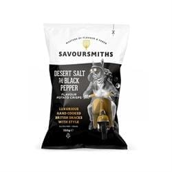 Savoursmiths Desert Salt and Black Pepper Potato Crisps 150g - Pack of 12