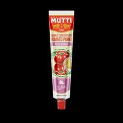Mutti Double Concentrate Tomato Puree With Garlic 130g - Pack of 3