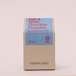 Cocoa Loco Organic White & Milk Chocolate Penguins 110g