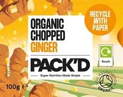 Organic Chopped Ginger 100g