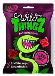 Wild Thingz Berry Mix Fruity Sweets 104g - Pack of 10